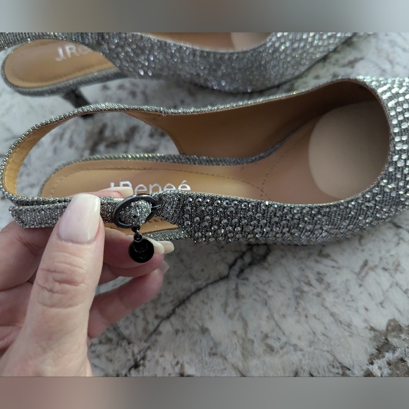 Rhinestone Sparkle Shoes J Renee New Year's Eve 🎉👠 shoes 7.5 - Picture 5 of 16
